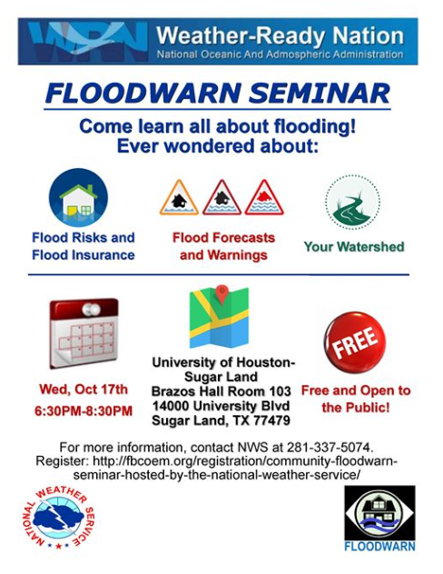 FB County Emergency Management: Flood Warn Seminar Oct. 17 6:30pm